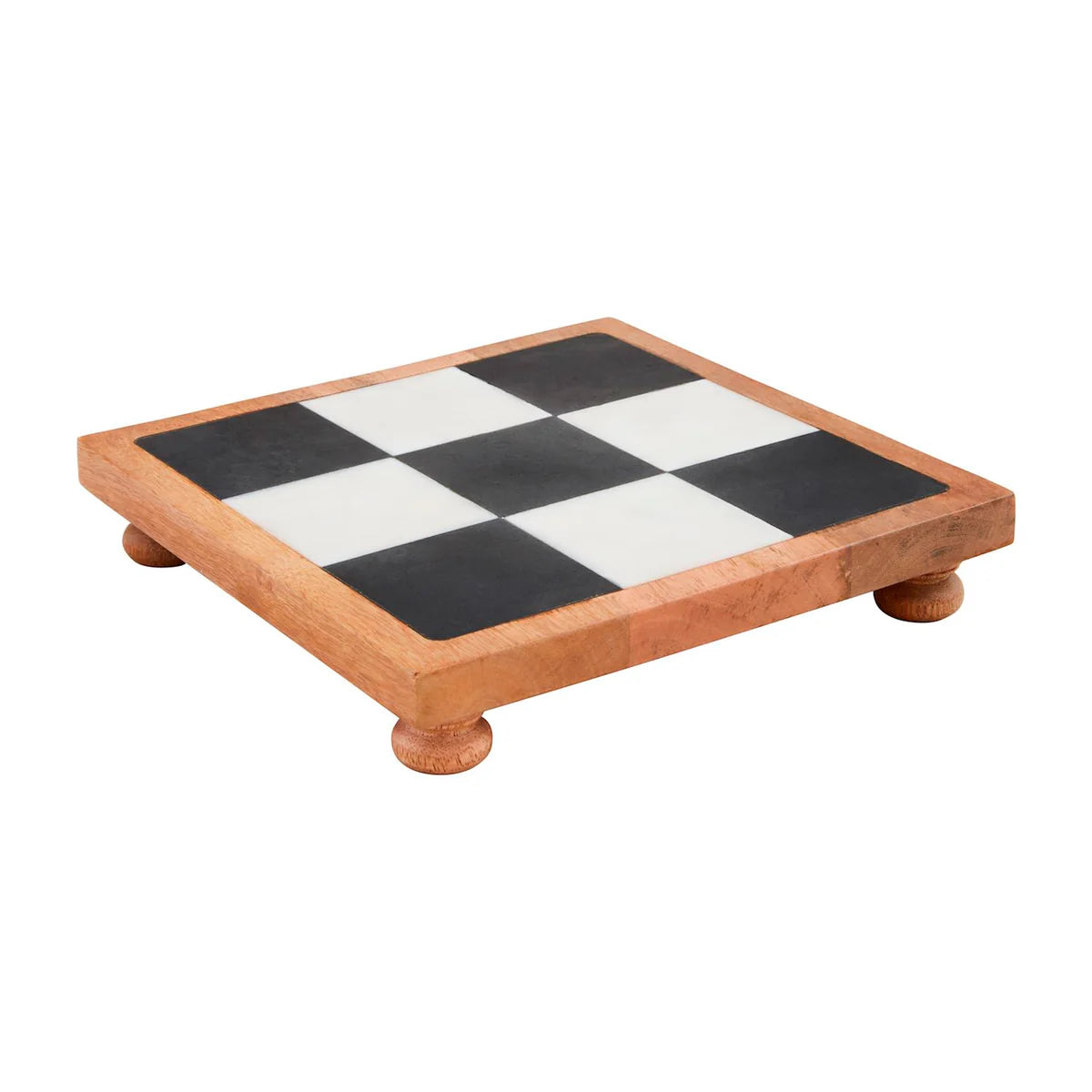 Mudpie Black & White Check Trivet