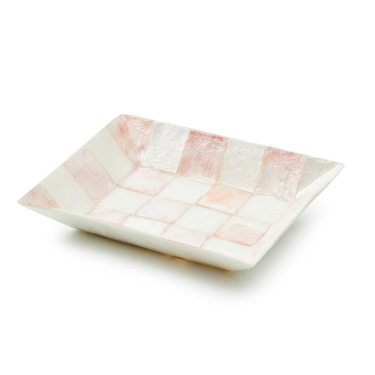 MacKenzie-Childs Rosy Check Capiz Soap Dish