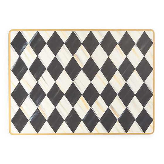 MacKenzie-Childs Courtly Harlequin Cork Back Placemats, Set of 4