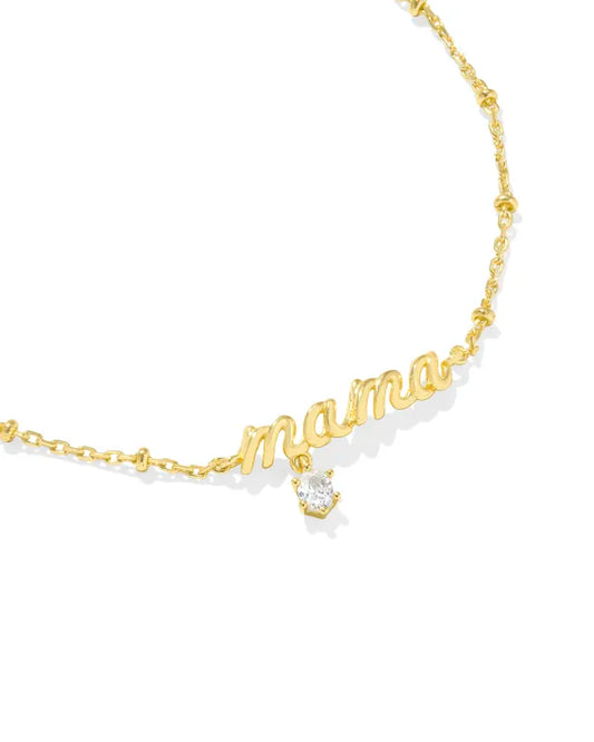 KENDRA SCOTT Mama Gold Crystal Delicate Chain Bracelet