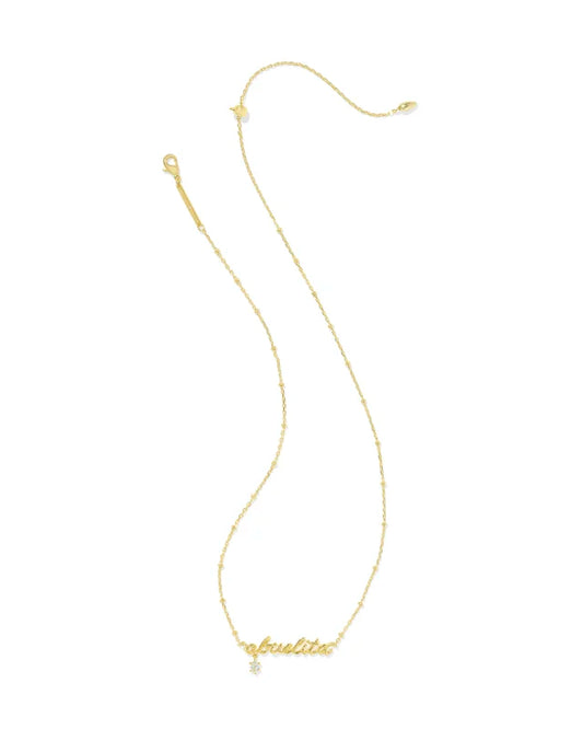 KENDRA SCOTT Abuelita Gold Crystal Short Pendant Necklace