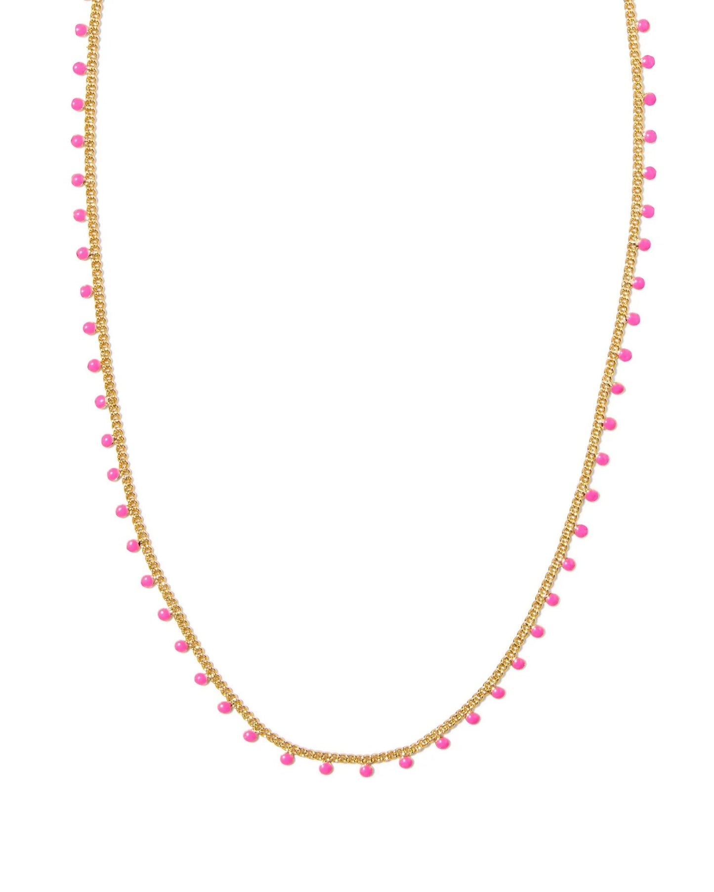 KENDRA SCOTTKelsey Gold Strand Necklace in Pink Enamel