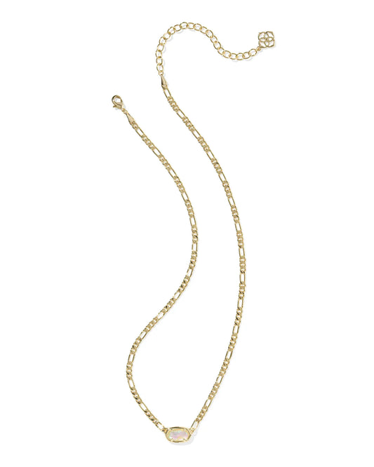 KENDRA SCOTT Elisa Gold Figaro Chain Short Pendant Necklace