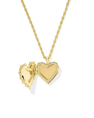 KENDRA SCOTT Mallory Rose Gold Locket Short Pendant Necklace