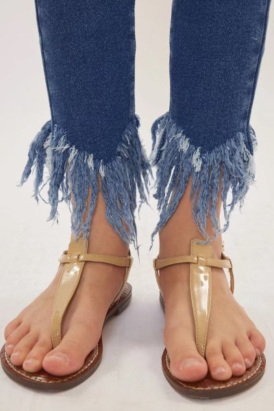 JUNNIE HIGH RISE ANKLE SKINNY KID JEANS