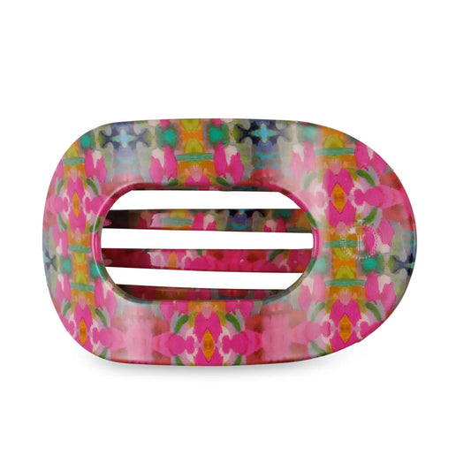TELETIES Fuchsia Dream | Large | Flat Round Hair Clip
