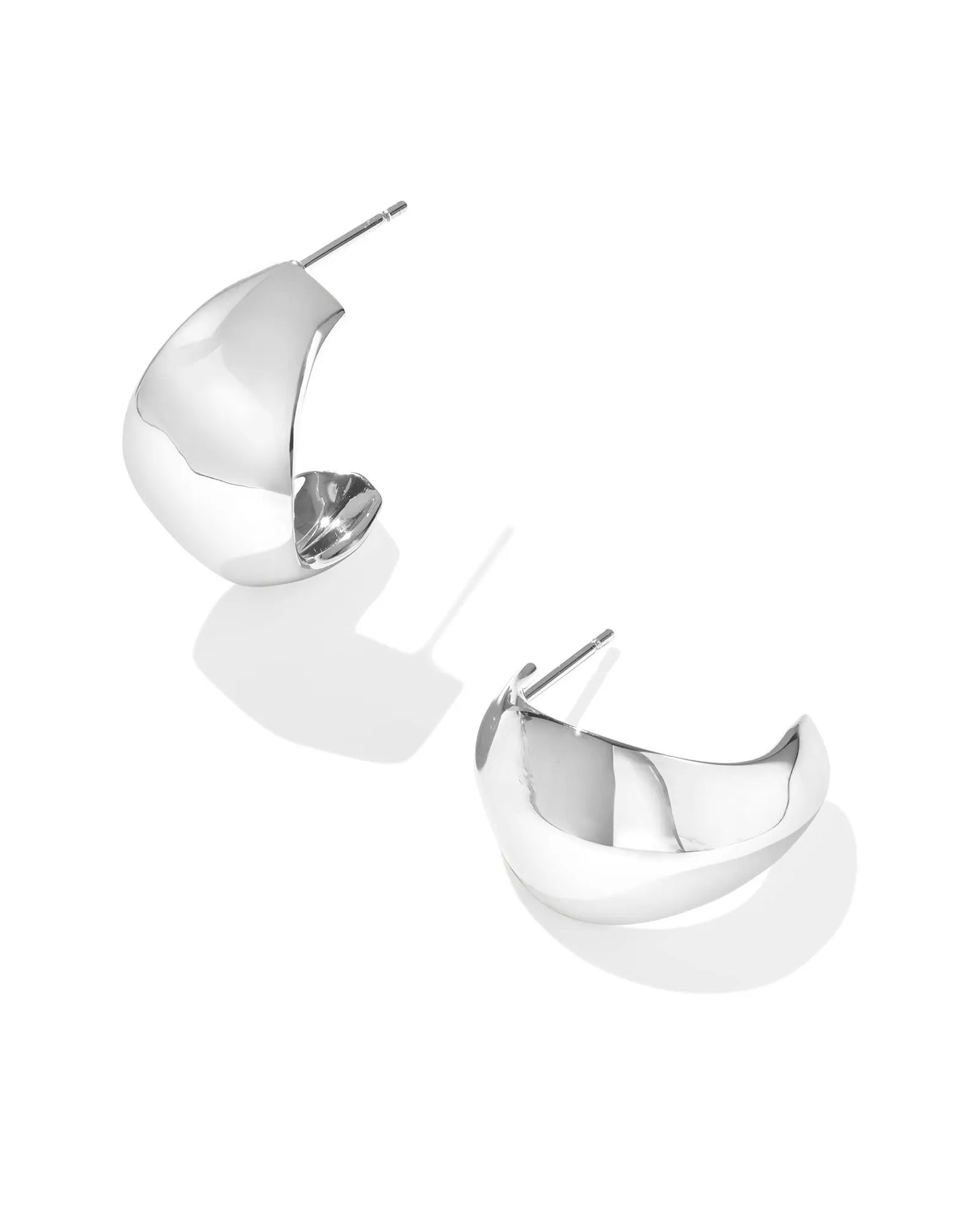 KENDRA SCOTT Krista Silver Metal Hoop Earrings