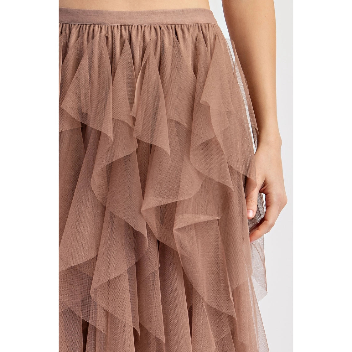 Cascading Tulle Mesh Layered Max Skirt