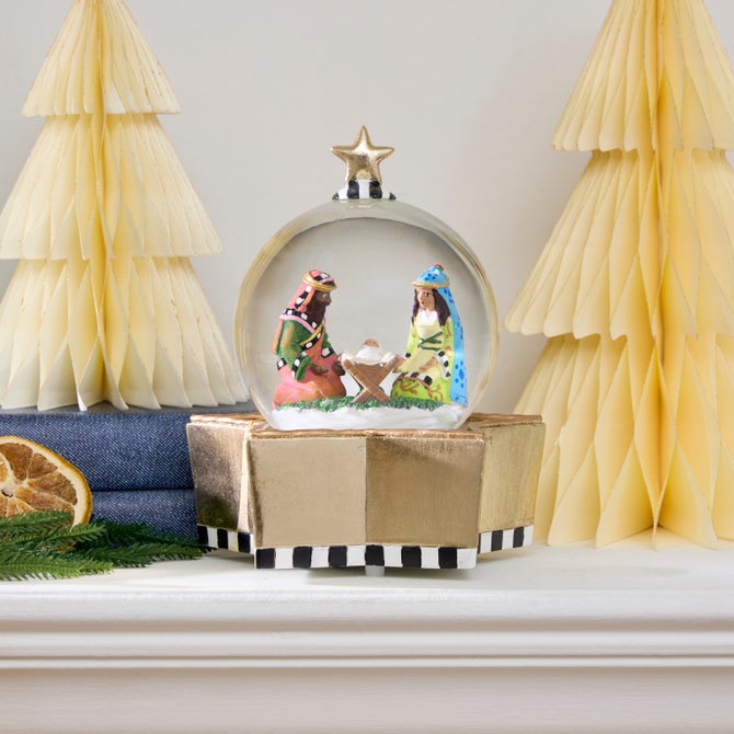 Patience Brewster Nativity Snow Globe