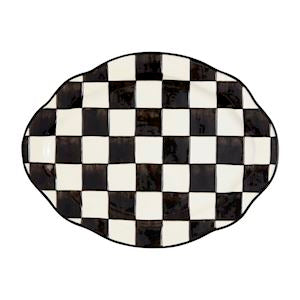 MUDPIE Black & White Check Platter