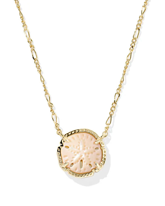 KENDRA SCOTT Sand Dollar Gold Short Pendant Necklace