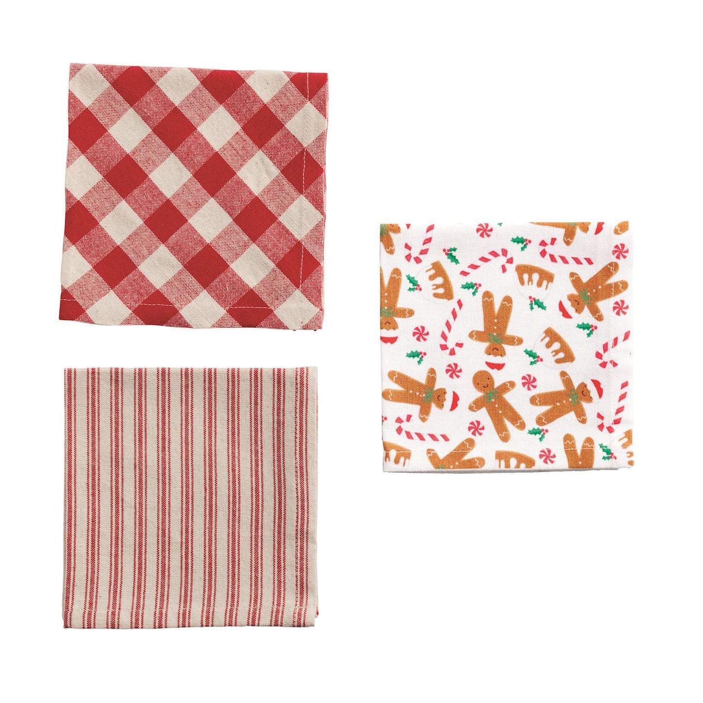 MUDPIE SANTA BASKET TOWEL SET