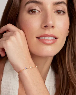 KENDRA SCOTT Sierra Star Gold Crystal Delicate Chain Bracelet