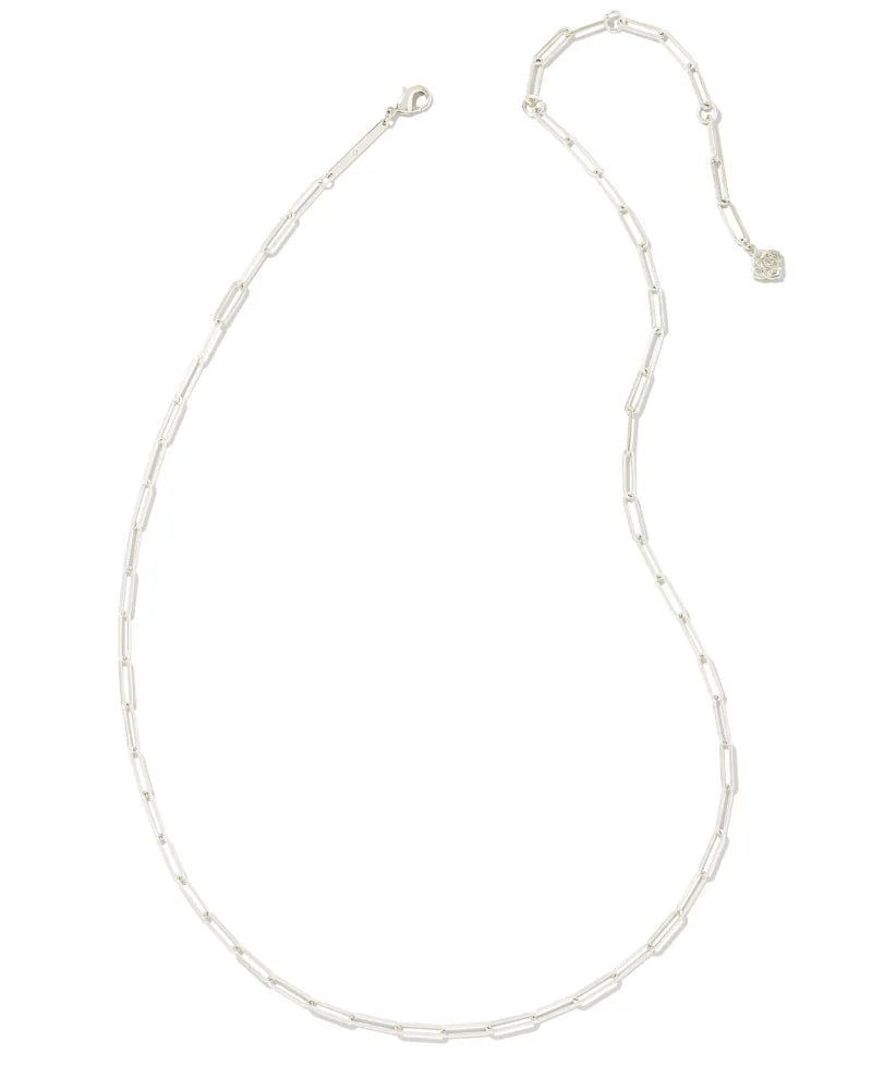 KENDRA SCOTT Courtney Paperclip Necklace in Silver