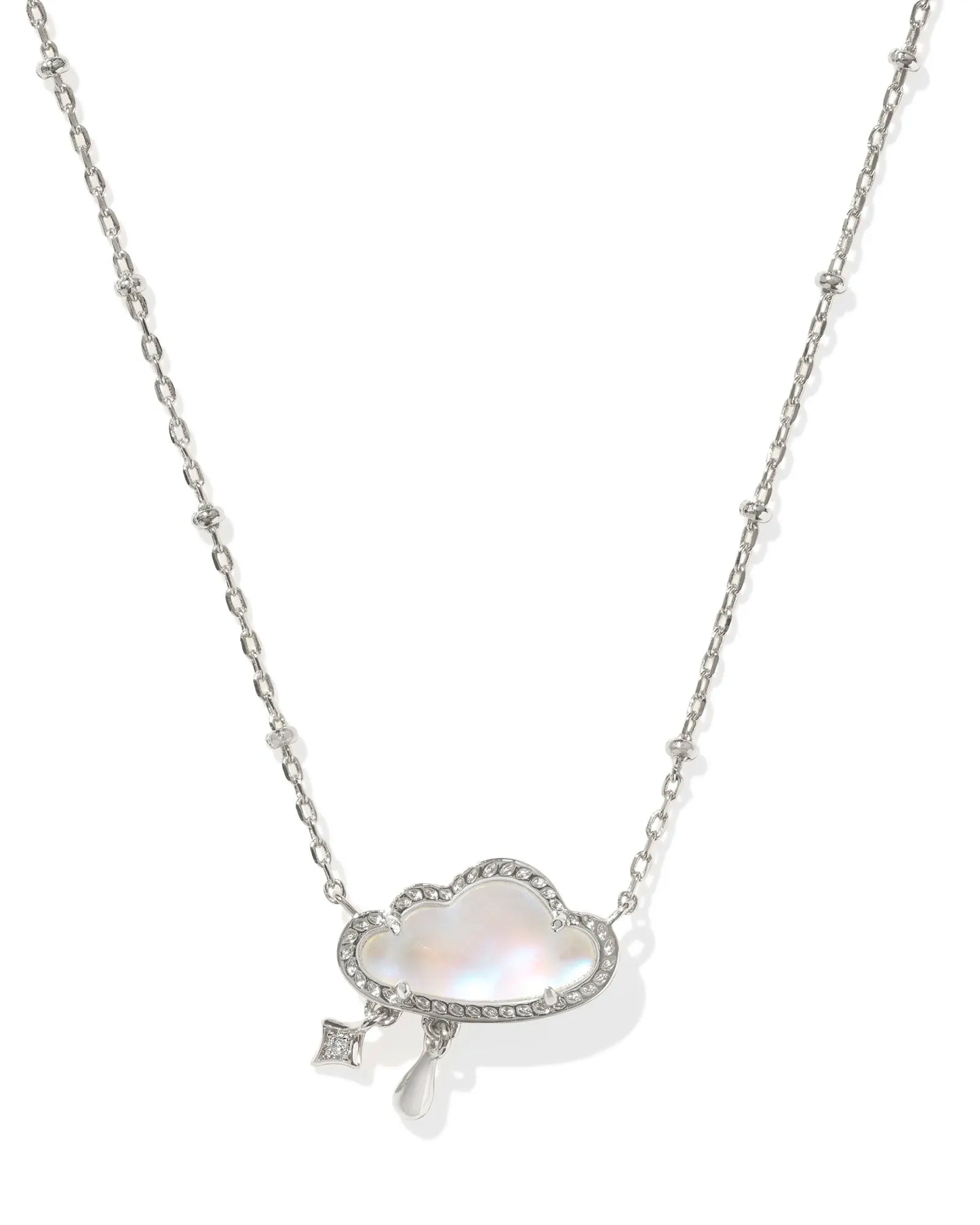 KENDRA SCOTT Celeste Cloud Silver Short Pendant Necklace