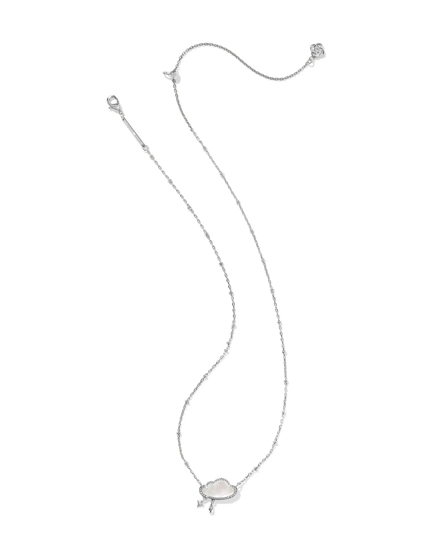 KENDRA SCOTT Celeste Cloud Silver Short Pendant Necklace