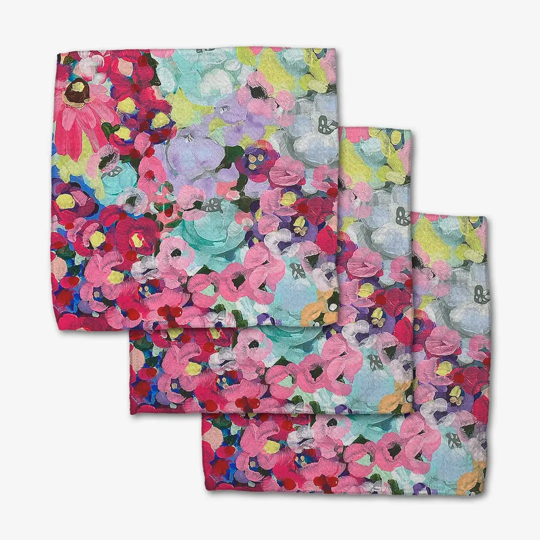 Geometry Pink Fields of Joy Dishcloth Set