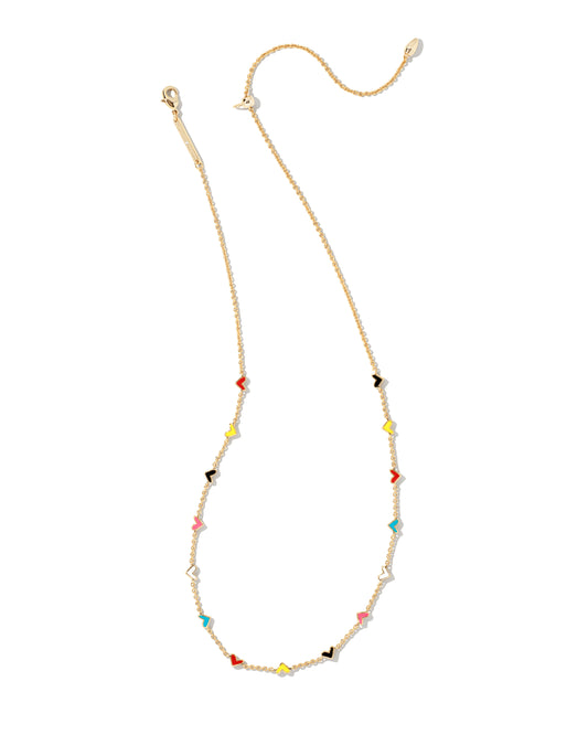 KENDRA SCOTT Haven Heart Gold Strand Necklace in Multi Mix