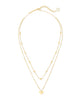 Ari Heart Multi Strand Necklace in Gold