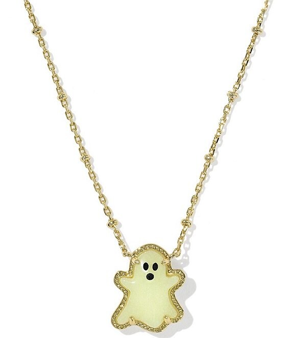 KENDRA SCOTT Glow In The Dark Ghost Short Pendant Necklace