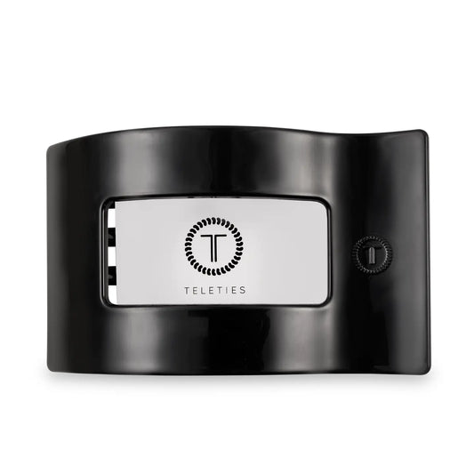 TELTIES Flat Rectangle Hair Clip | Large | Jet Black