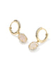 KENDRA SCOTT Daphne Gold Crystal Frame Huggie Earrings