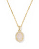 KENDRA SCOTT Daphne Gold Crystal Frame Short Pendant Necklace