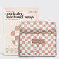 KITSCH Extra Large Quick-Dry Hair Towel Wrap- Terracotta Checker