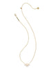 KENDRA SCOTT Abbie Gold Crystal Short Pendant Necklace