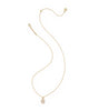 KENDRA SCOTT Daphne Gold Crystal Frame Short Pendant Necklace