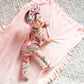 Gigi and Max Eliana Ruffle Zip Easter Floral Bamboo One Piece Baby Outfit