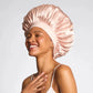KITSCH Adjustable Oversized Satin Bonnet- Blush
