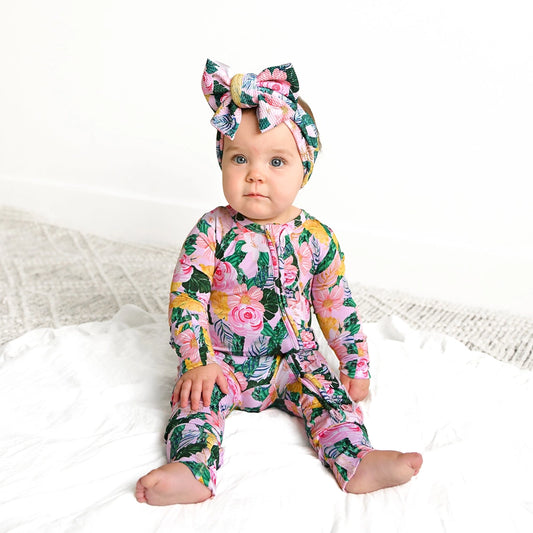 Gigi and Max Luana Ruffle Zip Bamboo One Piece Floral