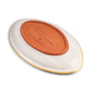 Red Check Ceramic Football Platter