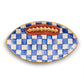 Royal Check Ceramic Football Platter
