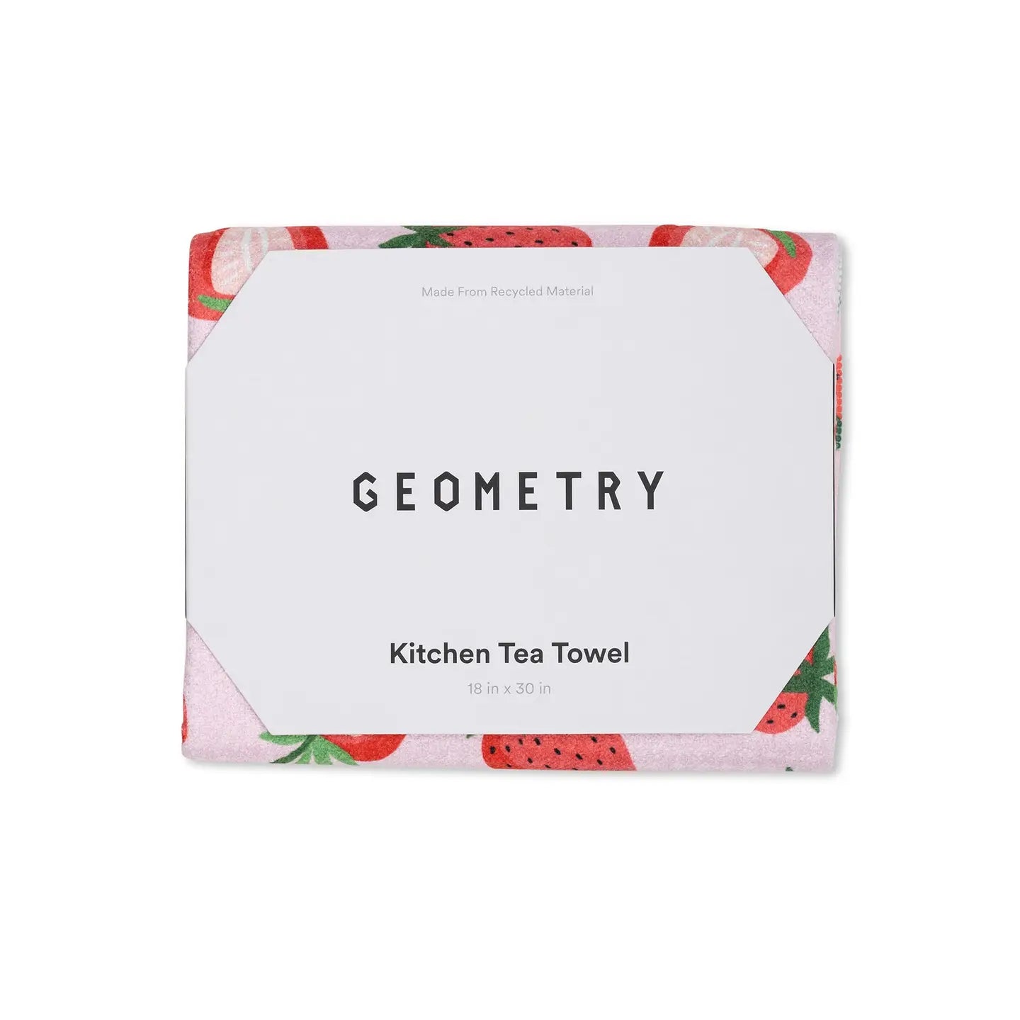 Geometry Sweet Strawberry Tea Towel