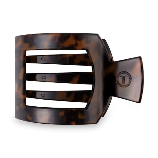 TELETIES Square Flat Hair Clip | Large | Tortoise