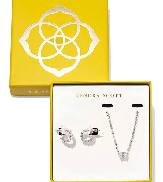 KENDRA SCOTT Cailin Crystal Gift Set - Silver White Crystal