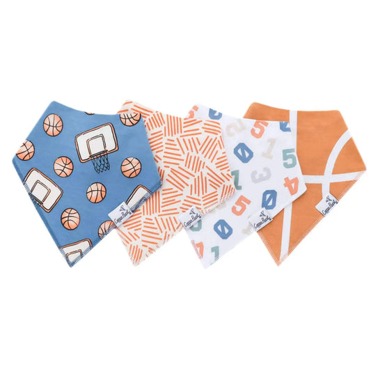 Copper Pearl 4 Pack Baby Bandana Bibs - Dunk