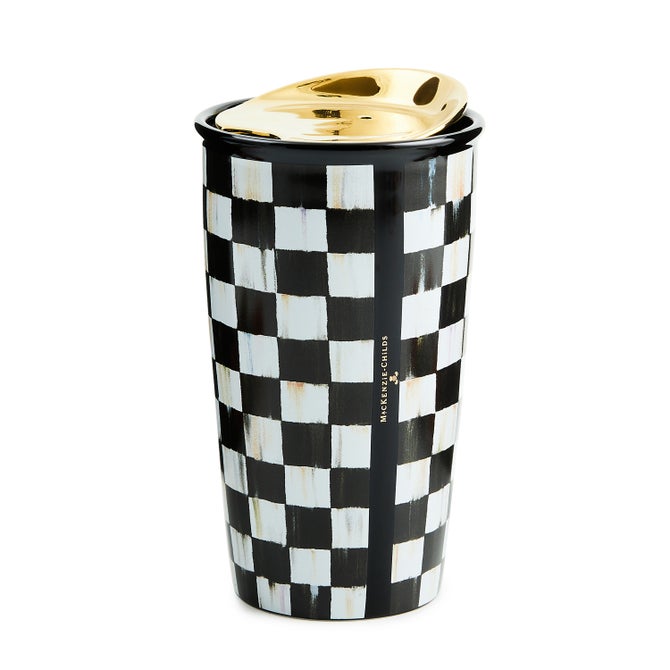 Courtly Check Ceramic Travel Cup