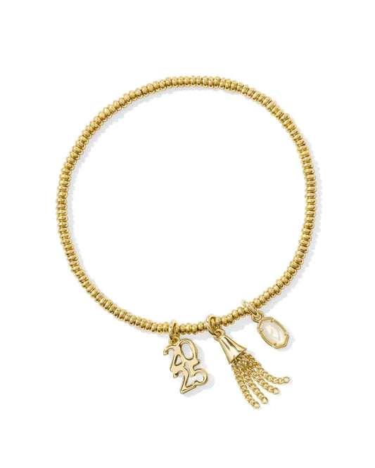 Kendra Scott Gold 2025 Graduation Strech Bracelet