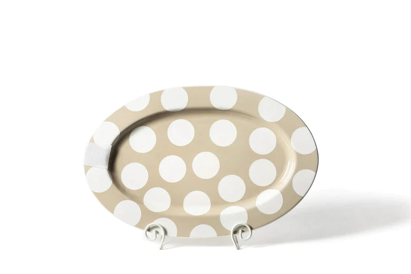 Neutral Dot Big Entertaining Oval Platter