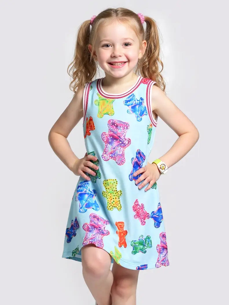 Gummy Bear Print A-Line Dress
