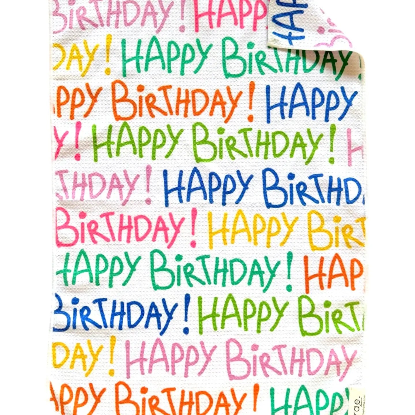 Crae.Home Happy Birthday: Double-Sided Hand Towel
