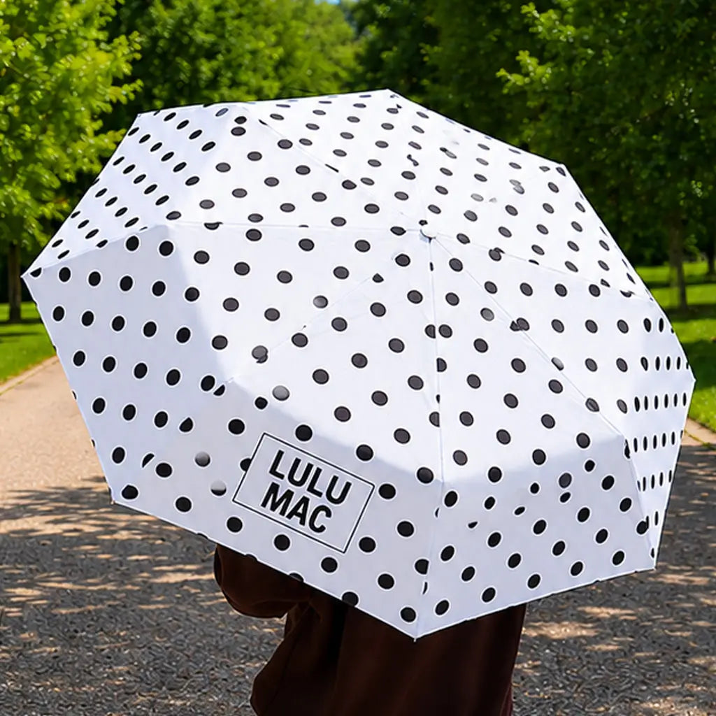 Umbrella White w/ Black Dot