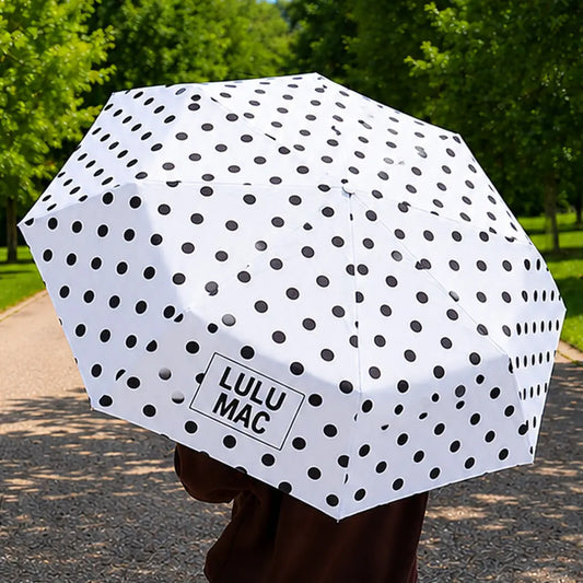 Umbrella White w/ Black Dot