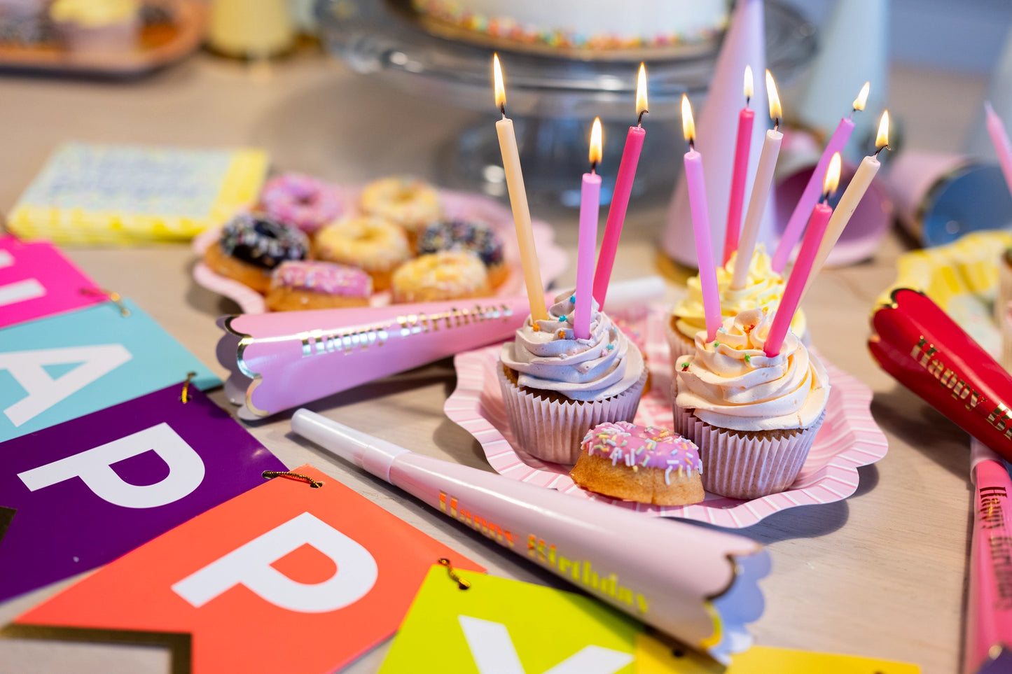 Pink Happy Birthday Tooters