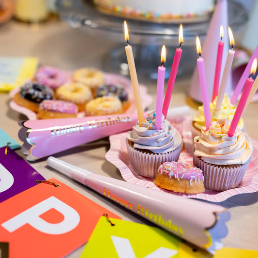 Candle Set - Tall Cotton Candy 16CT