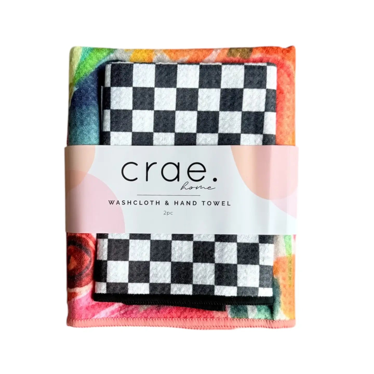Crae.Home Fonnie/Pia: Double Sided-Hand Towel Washcloth Set