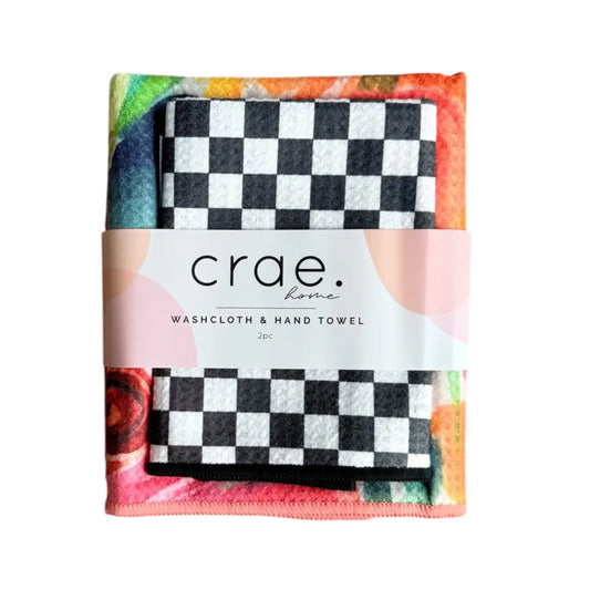 Crae.Home Fonnie/Pia: Double Sided-Hand Towel Washcloth Set